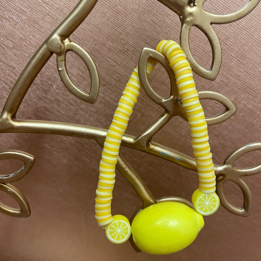 Yellow Lemon Beaded Bracelet